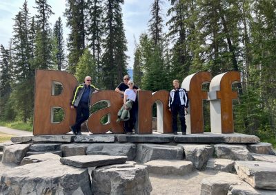 An obligatory picture at the entrance to the iconic town of Banff